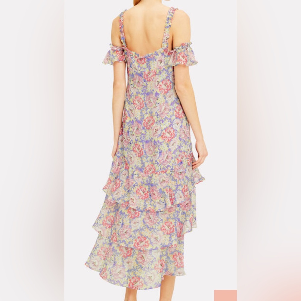 Intermix Floral Ruffle dress Size 0 - Picture 2 of 3
